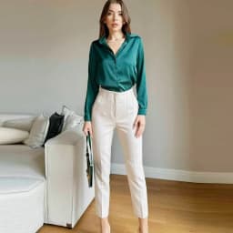 HXAO Women's Pants 2025 Summer High Waist Flared Pants Streetwear Urban Pants Office Wear Woman Elegant Chic Ladies Long Trouser
