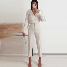 HXAO Women's Pants 2025 Summer High Waist Flared Pants Streetwear Urban Pants Office Wear Woman Elegant Chic Ladies Long Trouser