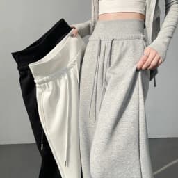 Hot Sale Women Classic High Waist Trousers Girls Loose Fit Wide Leg Casual Pants Female Chic Korean Home Daily Sweatpants