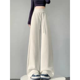 Hot Sale Women Classic High Waist Trousers Girls Loose Fit Wide Leg Casual Pants Female Chic Korean Home Daily Sweatpants