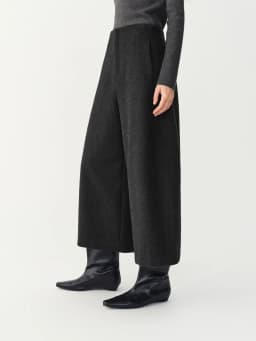 FSLE Women's Wide-leg Straight-leg Slim-fit Casual Pants with No Waistband New Style for Winter 2026 Unisex British Stylish
