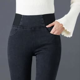 High Waist Black Skinny Pencil Jeans for Women Oversize 2638 Casual Pants Spring 2025 Season Other Material 100%