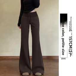 Grey American Style Retro Flared Sweatpants Women's Spring New High Waist Casual Slimming Sports Bell Bottoms