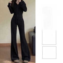 Grey American Style Retro Flared Sweatpants Women's Spring New High Waist Casual Slimming Sports Bell Bottoms