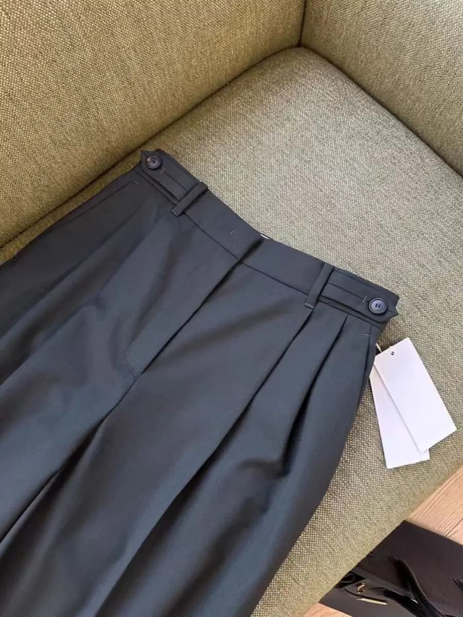 Draped Suit Casual Pants for Women 2024 Spring and Autumn Wide New Loose Temperament Mop Straight Casual Pants Ins Fashion