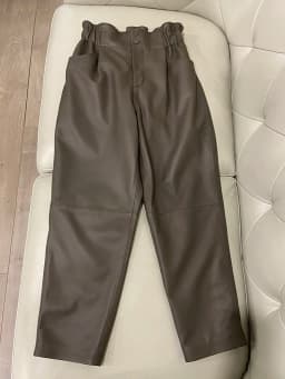 Genuine Leather Pants Women Winter 2026 New Fashion Elastic High Waist Pants Women Harem Pants Casual Trouser Female