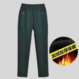 Mother Straight Pants Middle Aged Female Stretch Trousers Autumn Winter Thicken Elastic Waist Women Casual Pantalones 6antalones
