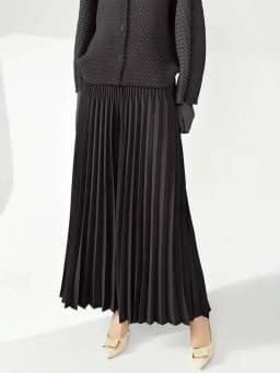 LANMREM niche design pleated pants for women 2025 new loose casual wide leg elastic waist trousers spliced tide straight 2DB2555