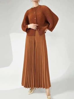 LANMREM niche design pleated pants for women 2025 new loose casual wide leg elastic waist trousers spliced tide straight 2DB2555