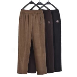 Extra Large 8XL Women Trousers Elastic High Waist Mothers Pants Autumn Female Casual Long Straight Pants Winter Warm Cotton Pant
