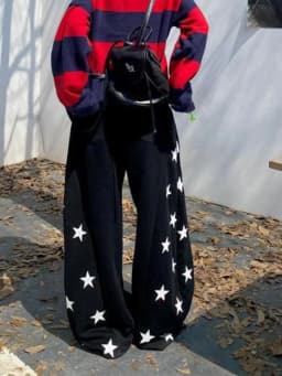 American Vintage Stars Sweatpants Women Oversize High Waist Y2K Yellow Pants Fall Winter Streetwear Female Retro Loose Trousers