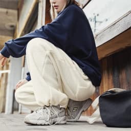 Maden Women's Autumn Winter Casual Pants With Plush Insulation And Fleece Sports Pants Knitted Straight Leg Pants