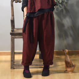 Johnature 2025 Autumn New Belt Wide Leg Pants For Women Solid Color Elastic Waist Trouser Loose Vintage Casual Female Pants