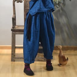 Johnature 2025 Autumn New Belt Wide Leg Pants For Women Solid Color Elastic Waist Trouser Loose Vintage Casual Female Pants