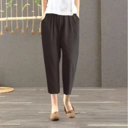 Pure Cotton Linen Harlan Casual Pants Printed Nine Points Loose Mom Pants Thin Cotton Linen plus Size High Waist Korean Sle