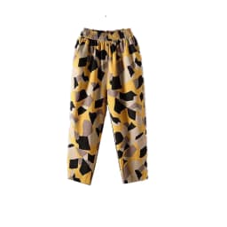 Pure Cotton Linen Harlan Casual Pants Printed Nine Points Loose Mom Pants Thin Cotton Linen plus Size High Waist Korean Sle