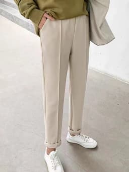 Woolen Pants Women's Harem Pencil Pants 2026 Autumn Winter High Waist Casual Pantalones Beige Black Office Lady Women Trousers