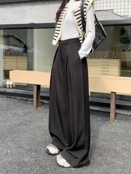 Matakawa Wide Leg Pants Women Spring Summer Loose Solid High Waist Pantalones De Mujer Korean Fashion Basics Casual Trousers