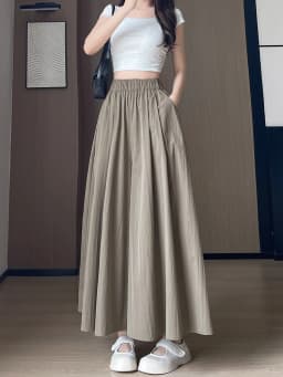 Summer Women Wide Leg Pants Ice Silk Breathable Long Skirt Pants Elastic Waist Casual Culottes Loose Solid Palazzo Trousers 2026