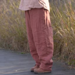 Johnature Women Winter Wide Leg Pants Cotton Linen Warm Trouser Solid Color Elastic Waist 2025 New Pockets Vintage Female Pants