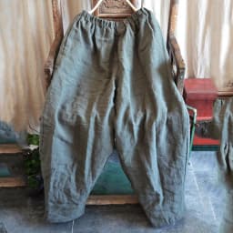 Johnature Women Winter Wide Leg Pants Cotton Linen Warm Trouser Solid Color Elastic Waist 2025 New Pockets Vintage Female Pants