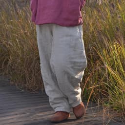 Johnature Women Winter Wide Leg Pants Cotton Linen Warm Trouser Solid Color Elastic Waist 2025 New Pockets Vintage Female Pants
