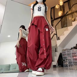 Y2K Streetwear Dance Pants Women Hip Hop Jazz Wide Leg Quick Dry Sports Trousers Casual Workwear Summer Fashion