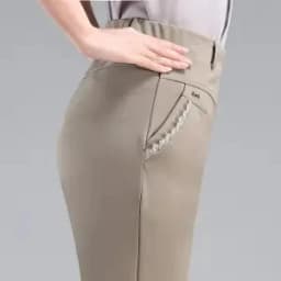Brand Casual Pants Woman Winter Fleece Fashion High Waist Elegant Slim Black Straight Pants Thicken Large Size Trousers