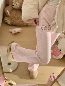 Japanese Kawaii Pants Full Length Women Cartoon Pattern Casual Sweet Harajuku Y2K Aesthetic Subculture Spring Cute Pants 2026