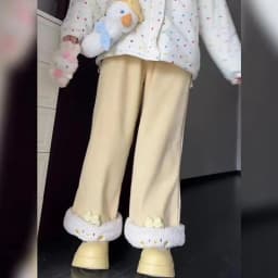 Japanese Kawaii Pants Full Length Women Cartoon Pattern Casual Sweet Harajuku Y2K Aesthetic Subculture Spring Cute Pants 2026