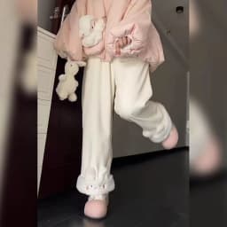 Japanese Kawaii Pants Full Length Women Cartoon Pattern Casual Sweet Harajuku Y2K Aesthetic Subculture Spring Cute Pants 2026