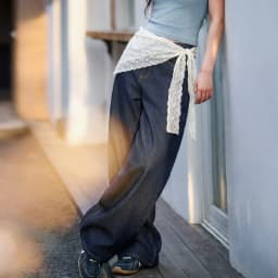 Maden Women's Lightweight Wide Leg Pants Straight Loose High Waist Casual Zipper Solid Trousers for Spring Summer