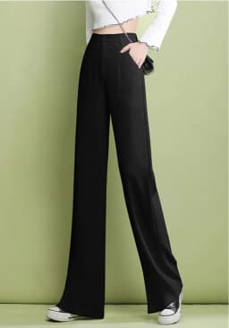 Elegant Trousers for Women Dress Pants Fashion Casual White Fluid Long Summer Woman Suit Pants 2025 Straight Hot Wide Leg Loose