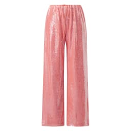 Fashion Women's Sparkle Sequin Pants 2026 New Y2k Girls Lightweight Elastic Waist Wide Leg Loose Pants Trousers