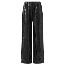 Fashion Women's Sparkle Sequin Pants 2026 New Y2k Girls Lightweight Elastic Waist Wide Leg Loose Pants Trousers