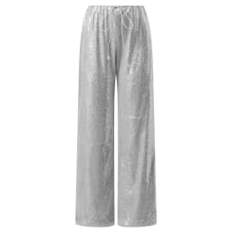 Fashion Women's Sparkle Sequin Pants 2026 New Y2k Girls Lightweight Elastic Waist Wide Leg Loose Pants Trousers
