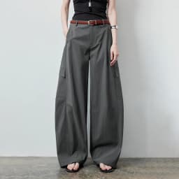 TOYOUTH Women's High Waist Wide Leg Banana Pants 2026 Summer New Multi Pocket Casual Trousers, Breathable Linen Blend