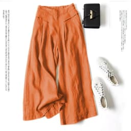 2026 Summer Women's Culottes Cotton Linen Cropped Wide Leg Pants Elastic Waist Casual Palazzo Clean Fit Trousers with Pockets
