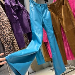 YOLOAgain Real Suede Trousers Women Genuine Sheepskin Straight Pants Female