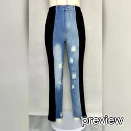 Women Denim Pant Jeans Long Pants Hole Vintage Slim Fit High Waist Straight Trousers Y2k Streetwear Elegant Work Casual 2026