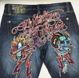 Y2k Retro Hip Hop Skull Embroidery Jeans Casual Denim Pants Straight Wide Leg Jeans Harajuku Gothic Pants Women Clothing