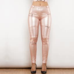 Shascullfites Melody Blue Leather Pants for Women Gothic Biker Style Punk PU Clothing Female Gothic Fashion