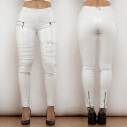 Shascullfites Melody Blue Leather Pants for Women Gothic Biker Style Punk PU Clothing Female Gothic Fashion