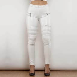 Shascullfites Melody Blue Leather Pants for Women Gothic Biker Style Punk PU Clothing Female Gothic Fashion