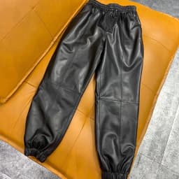 Cargo Pants Women Casual 2026 Winter Autumn New Fashion Genuine Leather Pants Streetwear Trousers