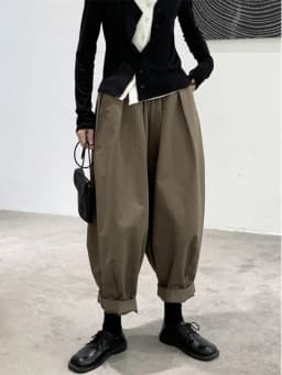 plus Size Women's Casual Loose Dad Nine-Piece Cabbage Pants Spring Summer Trendy Design Commuting Sle Lantern Pants