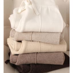 Light Luxury Cashmere Knit Wide Leg Pants Autumn and Winter Women's Fashion Loose Fit Plush Simple Casual Woolen Knit  Pants