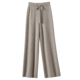 Light Luxury Cashmere Knit Wide Leg Pants Autumn and Winter Women's Fashion Loose Fit Plush Simple Casual Woolen Knit  Pants