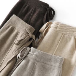 Light Luxury Cashmere Knit Wide Leg Pants Autumn and Winter Women's Fashion Loose Fit Plush Simple Casual Woolen Knit  Pants