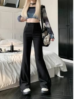 Summer Casual Wide Leg Pants Women's High Waist Long Trousers Draping Feel Good Fit Slimming Effect Business Sle Commute